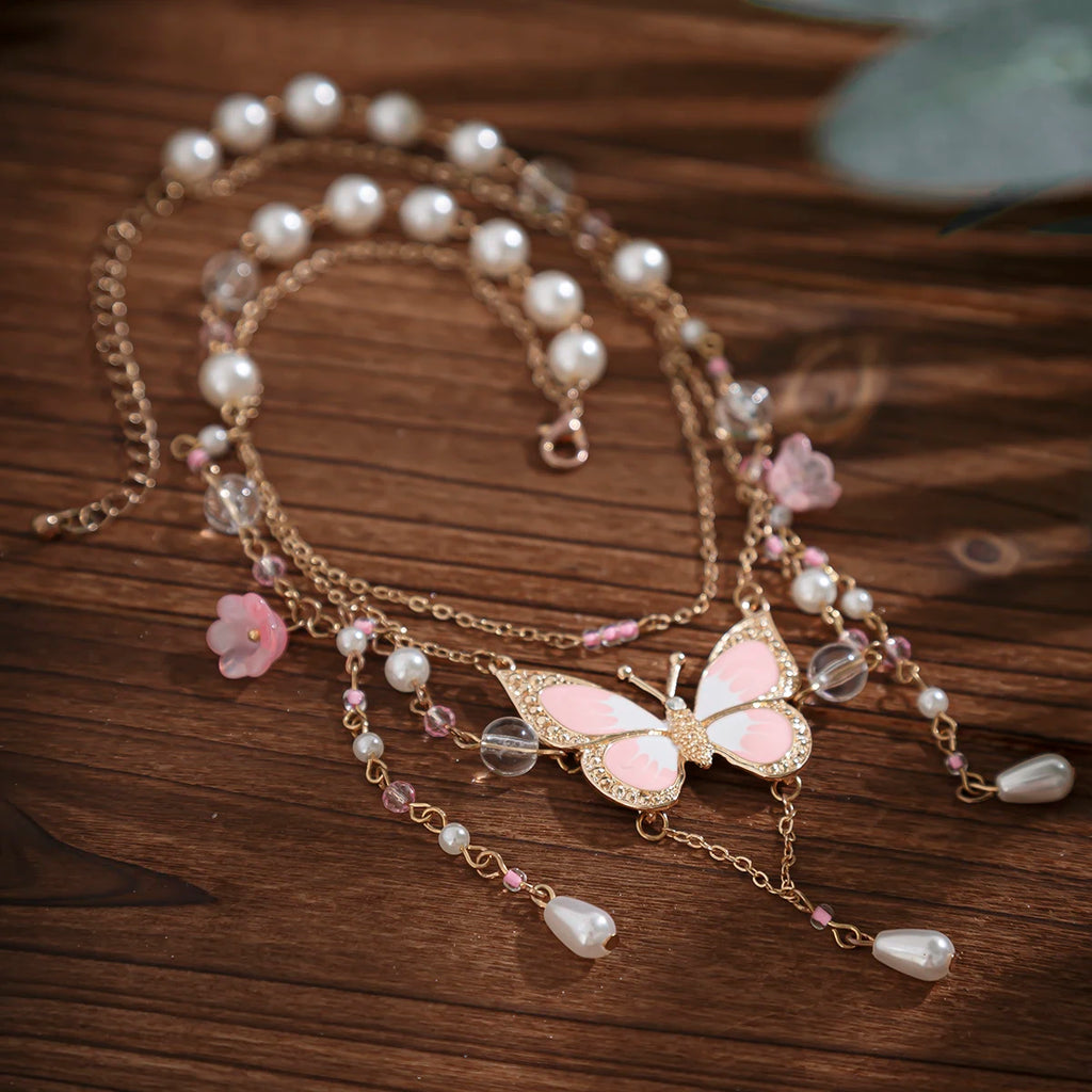 Whispering Butterfly Necklace – Elegant Gold Pendant Jewelry