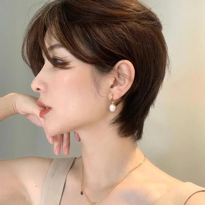 Moonlit Pearl Earrings – 14K Gold-Filled Elegant Studs