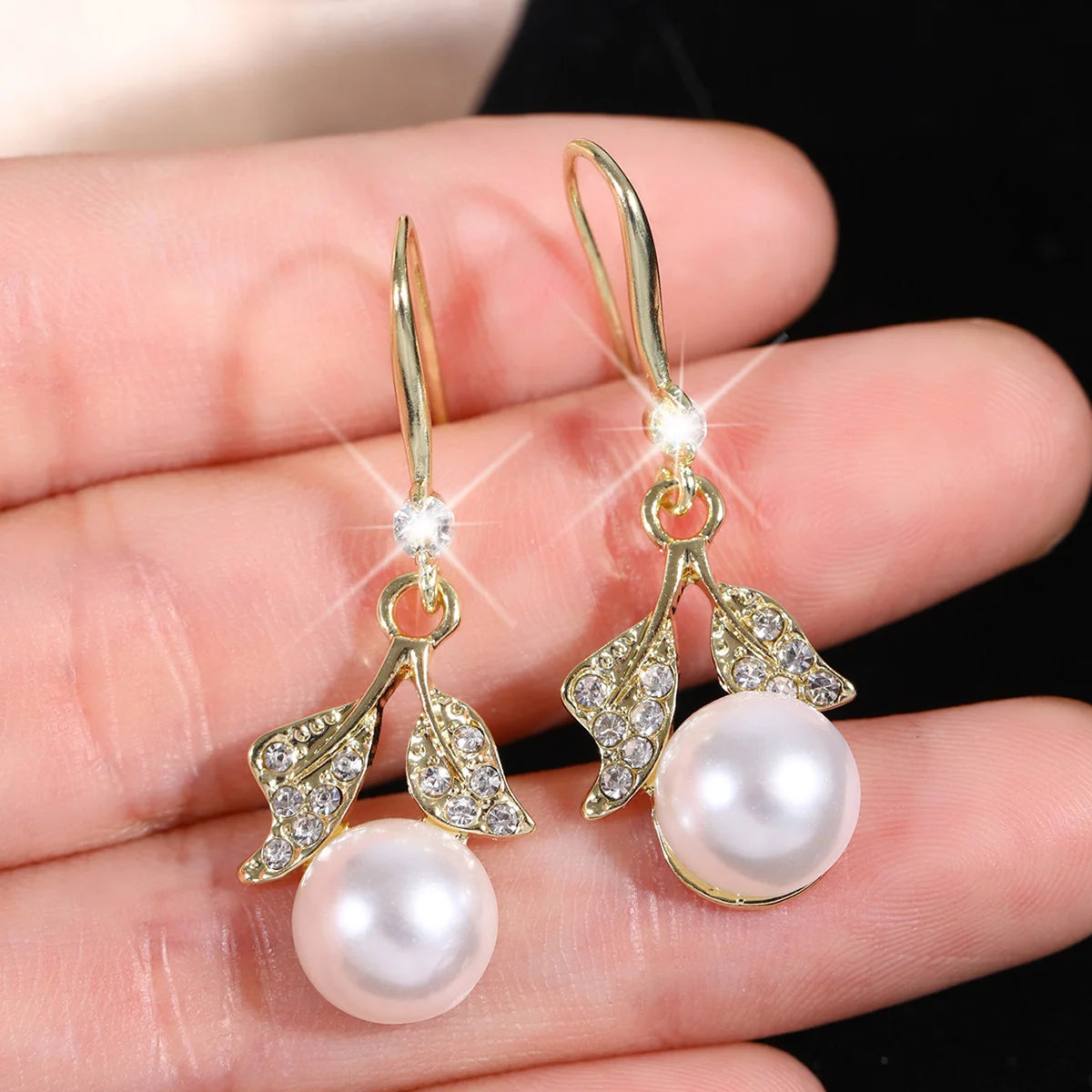 Silver Bow Diamond & Pearl Stud Earrings